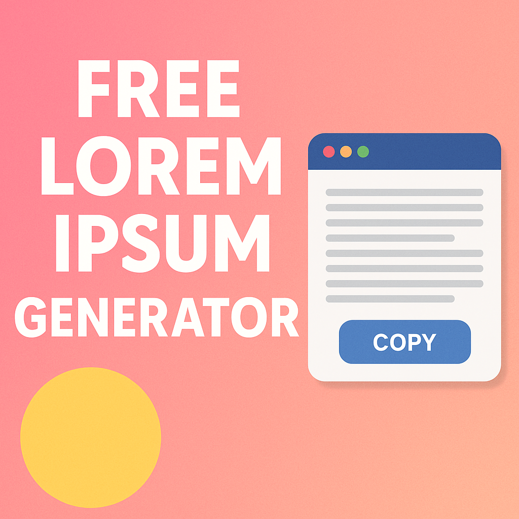 Free Lorem ipsum generator 2026